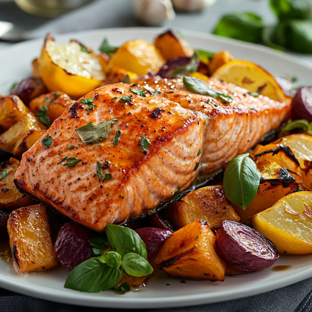 Citrus-Glazed Salmon & Roasted Veggies